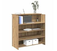 vidaXL Bureau de réception Chêne artisanal 100x50x103,5 cm Bois d'ingénierie Multicolore