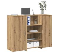 Vidaxl Bureau Réception Chêne Artisanal 135x50x103,5cm Bois Ingénierie Multicolore