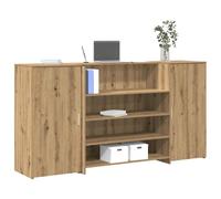 Vidaxl Bureau Réception Chêne Artisanal 200x50x103,5cm Bois Ingénierie Multicolore