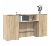 vidaXL Bureau réception chêne sonoma 200x50x103,5 cm bois d'ingénierie, comptoir de réception, réception de salon, comptoir de bar de réception