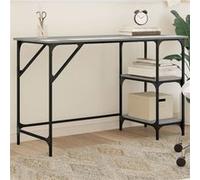 vidaXL Bureau sonoma gris 120x50x75 cm métal et bois d'ingénierie Gris G