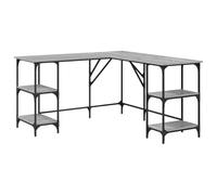 vidaXL Bureau, Table d'Ordinateur avec Étagères, Bureau d'Ordinateur avec Pieds, Table d'Écriture Chambre, Industriel, 837595