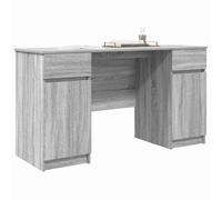 vidaXL Bureau Sonoma gris 140 x 49 x 76 cm Bois d'ingénierie, Bureau d'écriture minimaliste, design rectangulaire, bureau moderne, coin étude élégant, bois composite
