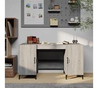 vidaXL Bureau Sonoma gris 140x50x75 cm Bois d'ingénierie
