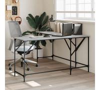 vidaXL Bureau sonoma gris 149x149x75 cm bois d'ingénierie