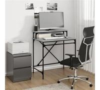vidaXL Bureau sonoma gris 80x50x90 cm bois d'ingénierie et fer Gris G