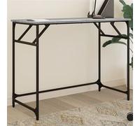 vidaXL Bureau sonoma gris bois d'ingénierie et acier enduit de poudre Gris G