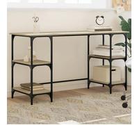 Vidaxl Bureau Chêne Sonoma 140x50x75 Cm Métal Et Bois D'ingénierie Multicolore