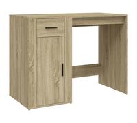 vidaXL Bureau, Table d'Ordinateur avec 1 Tiroir et 1 Armoire, Bureau Informatique avec Rangement Intérieur, Moderne, Chêne Sonoma Bois d'Ingénierie