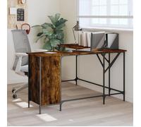 vidaXL Bureau, Table d'Ordinateur avec Rangement, Bureau d'Ordinateur avec Pieds, Table d'Écriture Chambre, Industriel, 837599 Marron G