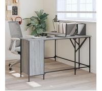 vidaXL Bureau sonoma gris 141x141x75 cm bois d'ingénierie