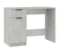 vidaXL Bureau Table d'Ordinateur Table de Travail Bureau Informatique Meuble de Rangement Intérieur Gris Béton 100x50x75 cm Bois d'Ingénierie