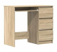 vidaXL Bureau, Table d'Ordinateur, Table d'Étude, Meuble de Salon Salle de Séjour Salle de Travail Maison Intérieur, Chêne Sonoma Bois d’Ingénierie