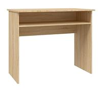 vidaXL Bureau, Table d'Ordinateur, Table d'Étude, Meuble de Salon Salle de Séjour Salle de Travail Maison Intérieur, Chêne Sonoma Bois d’Ingénierie