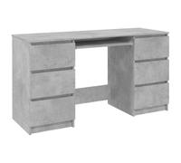 vidaXL Bureau, Table d'Ordinateur, Table d'Étude, Meuble de Salon Salle de Séjour Salle de Travail Maison Intérieur, Gris Béton Bois d’Ingénierie