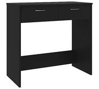 vidaXL Bureau Table d'ordinateur Noir 80x40x75 cm Aggloméré