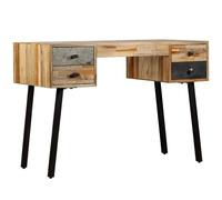 vidaXL Bureau Teck de récupération massif 110 x 50 x 76 cm