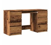 vidaXL Bureau vieux bois 140x50x77 cm bois d'ingénierie, bureau de travail, bureau d'étude, bureau à domicile, bureau d'écriture, bureau d'ordinateur