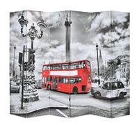 vidaXL Bus londonien Noir et blanc
