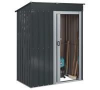 vidaXL Cabanons de Jardin Anthracite 137 x 81 x 180 cm Métал, Abri métal résistant pour Jardin et terrasse, Rangement Outils, Organisation Espace extérieur