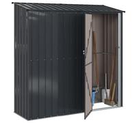 vidaXL Cabanons de Jardin Anthracite 203,5 x 73 x 200 cm Métал, Abri de Jardin et terrasse, Rangement Moderne, résistant aux intempéries, Durable, Design rectangulaire, Espace Ample