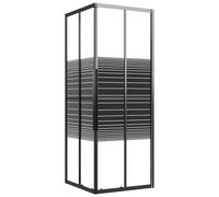 vidaXL Cabine de douche à rayures ESG 80x80x180 cm Noir