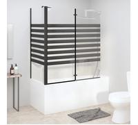vidaXL Paroi de douche 120x68x130 cm – verre trempé rayé