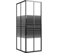 vidaXL Cabine de douche avec bandes ESG 90x70x180 cm noir