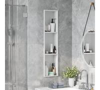 vidaXL Cabine de douche blanche 90 x 20 x 9,5 cm Acier inoxydable