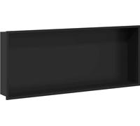 vidaXL Cabine de douche noire 75 x 30 x 9,5 cm en acier inoxydable