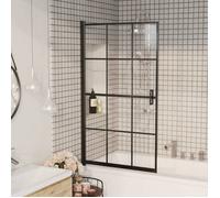 vidaXL Cabine de douche ESG 80x140 cm noir