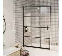 vidaXL Cabine de douche ESG 100x140 cm noir