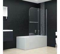 vidaXL Cabine de douche pliante 2 panneaux verre trempé (ESG) 120 x 140 cm