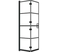 vidaXL Cabine de douche pliante ESG 80x140 cm noir