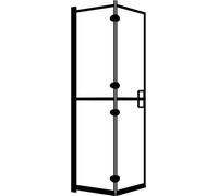 vidaXL Cabine de douche pliante ESG noir 100x140 cm