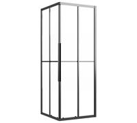 vidaXL Cabine de douche semi-mate ESG 80 x 80 x 180 cm Noir