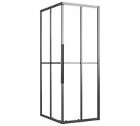 vidaXL Cabine de douche semi-mate ESG 90x70x180 cm noir