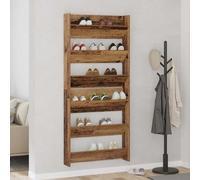 vidaXL Cabinet à chaussures 2 pcs Bois ancien 85 x 18 x 90 cm