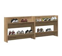 vidaXL Cabinet à Chaussures 2 pcs Chêne Artisanal 81 x 18 x 60 cm, Meuble à Chaussures de Couloir, Rangement Moderne, unité compacte, Organisateur Mural Qui gagne de la Place