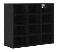 vidaXL Cabinet à chaussures avec étagère avec stockage Chêne Noir 52.5 x 30 x 50 cm