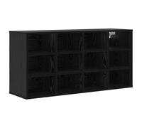 vidaXL Cabinet à chaussures avec étagère avec stockage Chêne Noir 52.5 x 30 x 50 cm