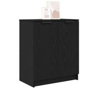 vidaXL Cabinet à Chaussures avec étagère Chêne Noir 59 x 35 x 70 cm | Avec quatre étagères et une capacité de 60 kg, cette armoire te donne plein d'espace pour ranger tes chaussures,