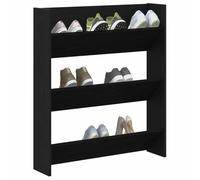 vidaXL Cabinet à chaussures avec étagère Chêne noir 80 x 18 x 90 cm, Meuble à chaussures de couloir, rangement moderne, unité compacte, organisateur mural qui gagne de la place