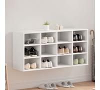 vidaXL Cabinet à chaussures Blanc 52.5 x 30 x 50 cm Bois d'ingénierie