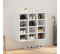 vidaXL Cabinet à chaussures Blanc 52.5 x 30 x 50 cm Bois d'ingénierie