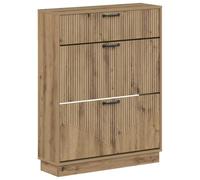 vidaXL Cabinet à Chaussures HOORN 78 x 24 x 100 cm Bois d'ingénierie, Meuble à Chaussures Moderne, Rangement résistant à l'humidité, étagère pour Afficher Vos Chaussures