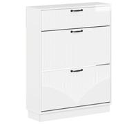 vidaXL Cabinet à Chaussures HOORN 78 x 24 x 100 cm Bois d'ingénierie, Meuble à Chaussures Moderne, Rangement résistant à l'humidité, étagère pour Afficher Vos Chaussures