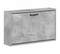 vidaXL Cabinet à Chaussures Mural HAARLEM 71 x 17 x 43 cm Gris béton, Meuble à Chaussures Moderne, Mural, résistant à l'humidité, Rangement Compact pour Chaussures d'intérieur