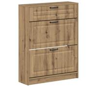 vidaXL Cabinet à Chaussures Utrecht 78 x 24 x 100 cm Bois d'ingénierie, Meuble à Chaussures Moderne, résistant à l'humidité, Rangement Contemporain, étagère stylée