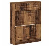 vidaXL Cabinet à Chaussures Utrecht 78 x 24 x 100 cm Bois d'ingénierie, Meuble à Chaussures Moderne, résistant à l'humidité, Rangement Contemporain, étagère stylée
